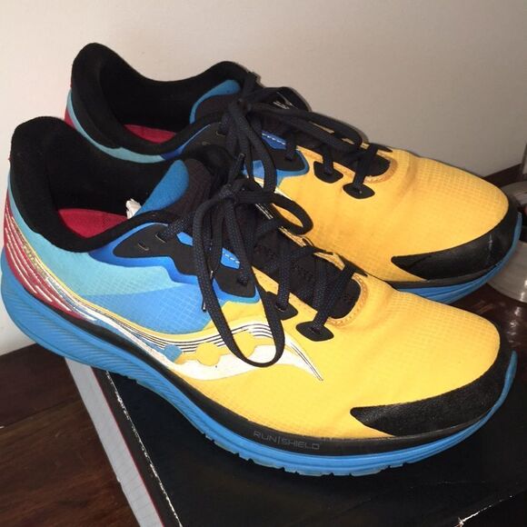 Saucony Ride 14 Solar Chill Sunshield Rainbow Running Marathon Training shoes - Picture 3 of 8